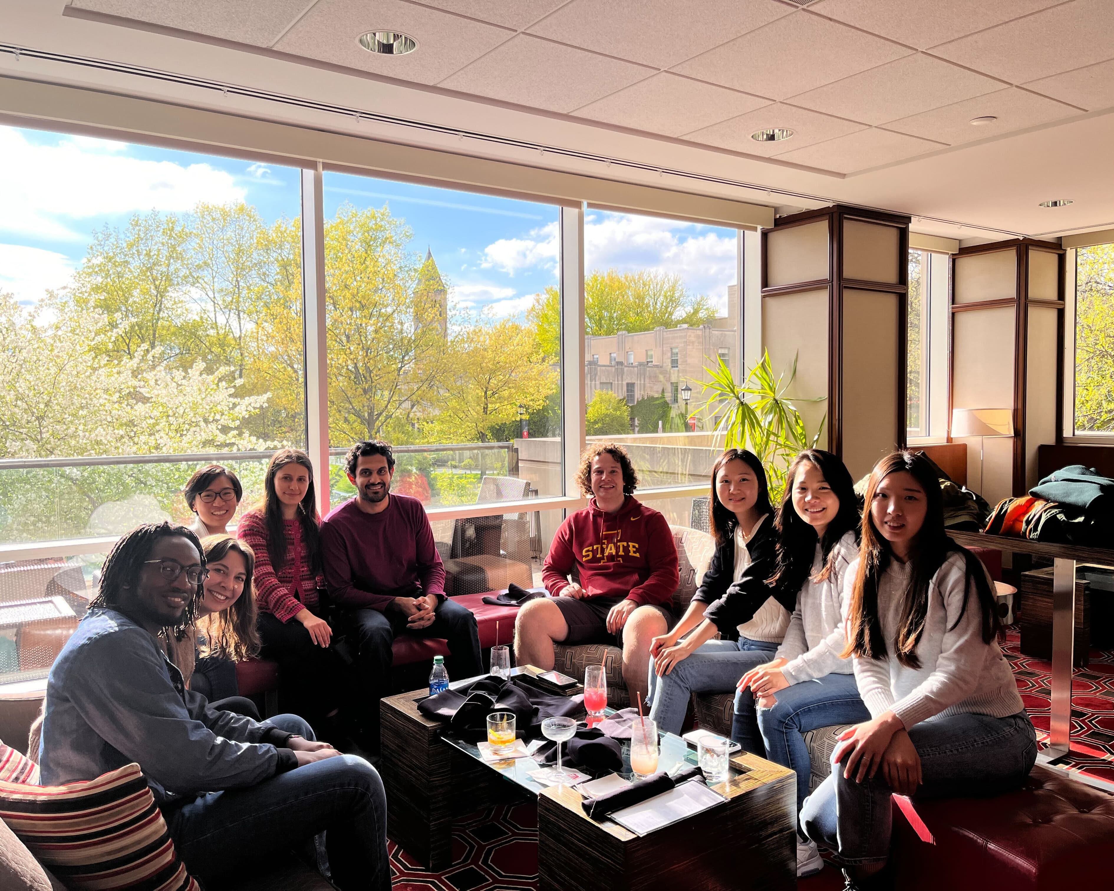 Me with a group of fellow PhD students at the regent lounge at the Statler hotel